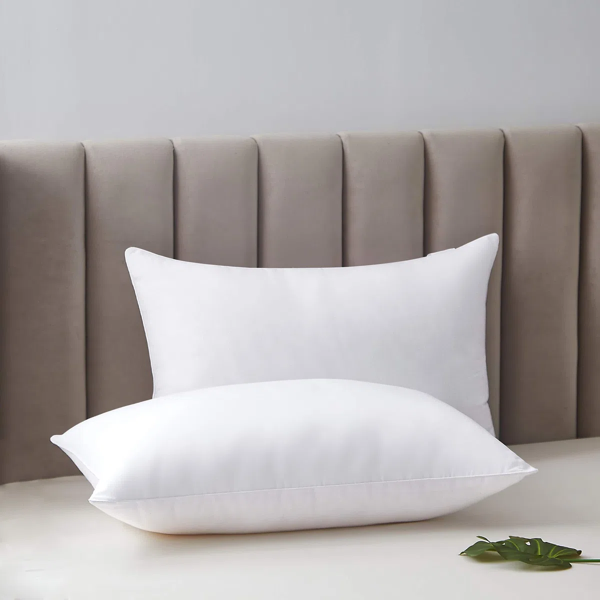Acanva Almohadas de cama para dormir, calidad de hotel refrescante con relleno alternativo de plumón 3D suave premium para dormir de espalda, boca abajo o de lado, estándar (paquete de 4), color