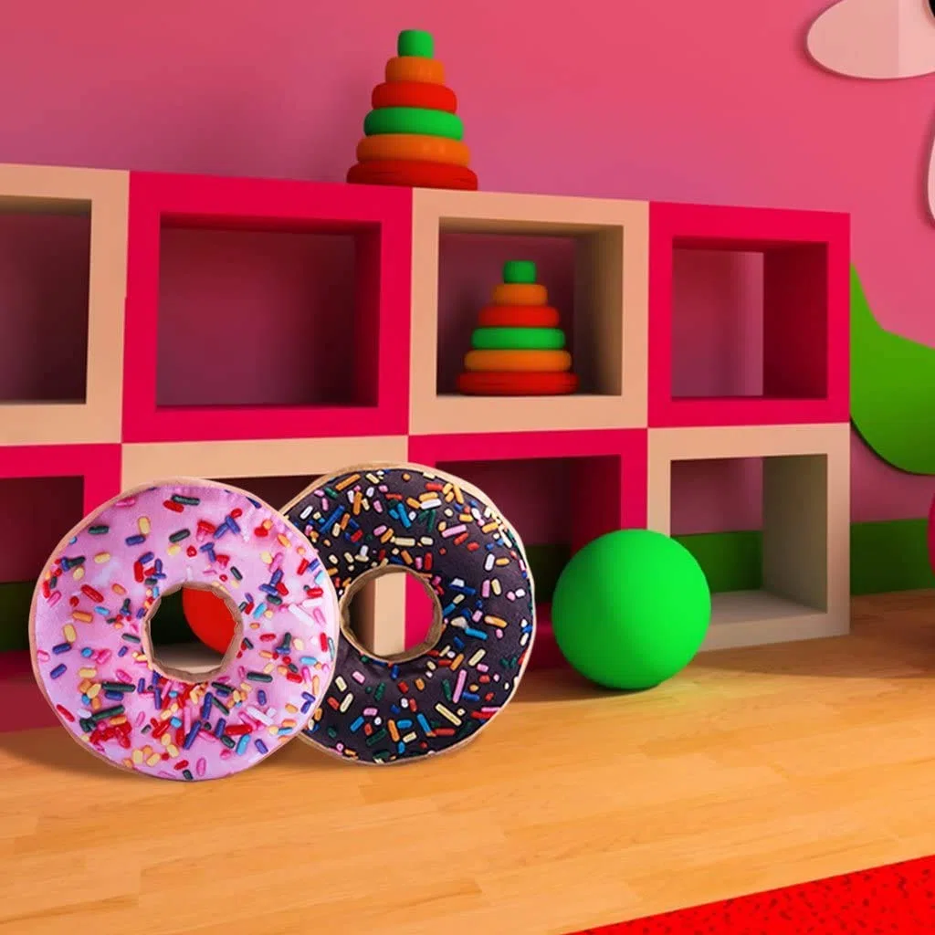 HYSEAS Almohada con Estampado fotográfico de 35,5 cm en Forma de Dona de Chocolate