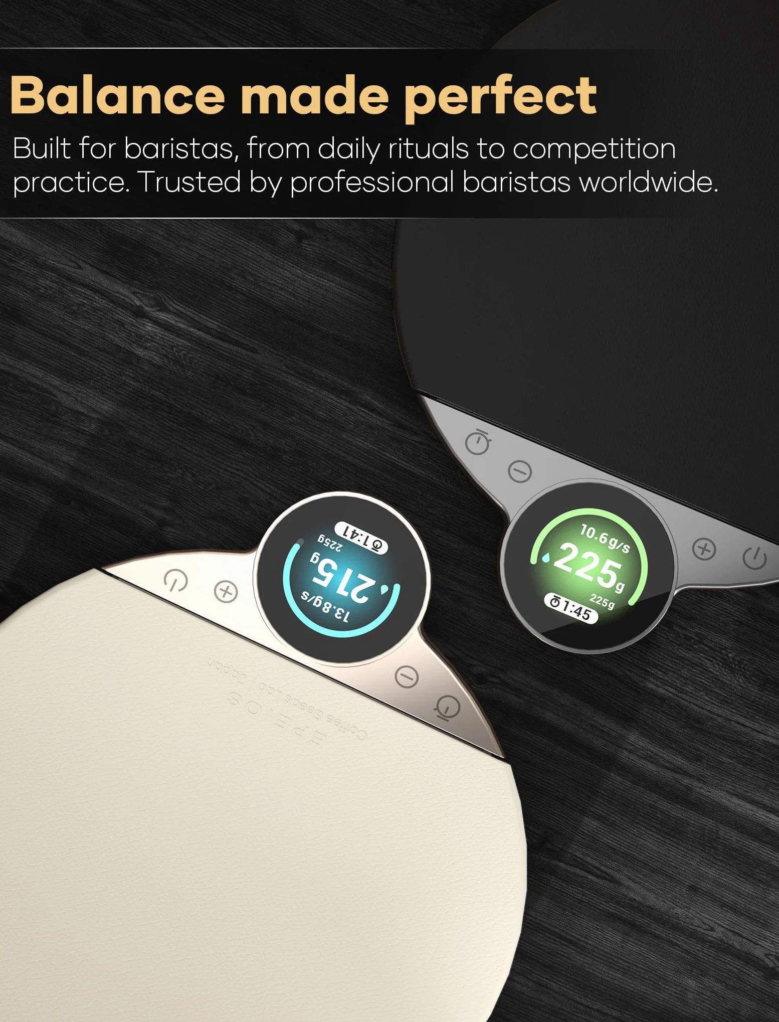 Cocinare Balance Pro - Báscula de café de precisión de 0,1 g, 3,5 kg digital con temporizador, báscula de cocina para café y alimentos, control de aplicaciones (plata)