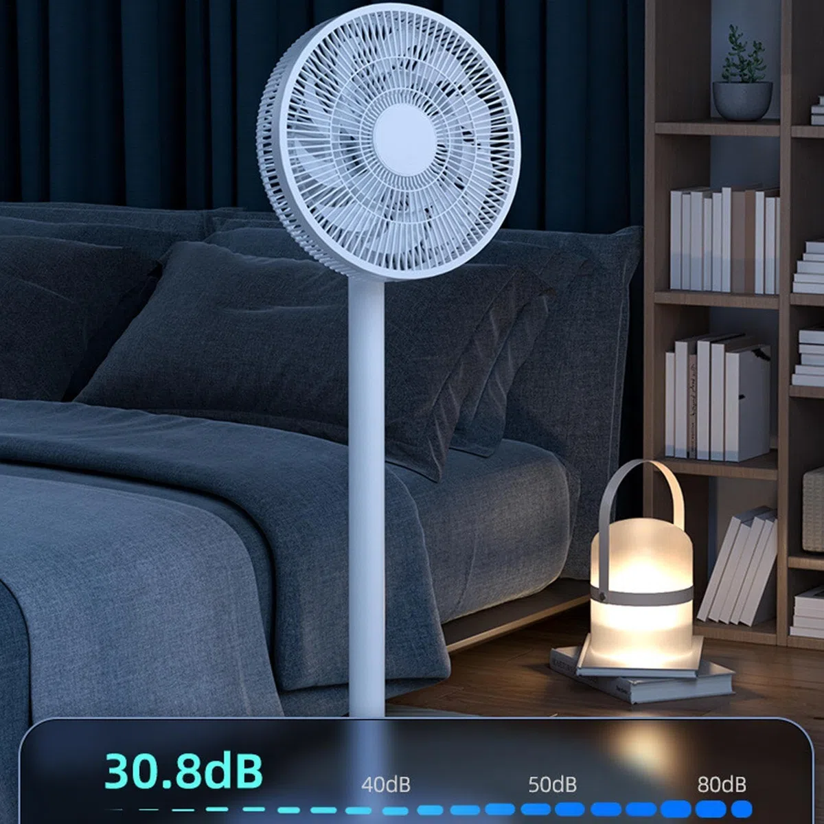 Ventiladores de pie para el hogar Unidad de pie oscilante y silenciosa | Ventiladores para el dormitorio adecuados para la sala de estar, la oficina, el hogar, la cocina, el interior y el