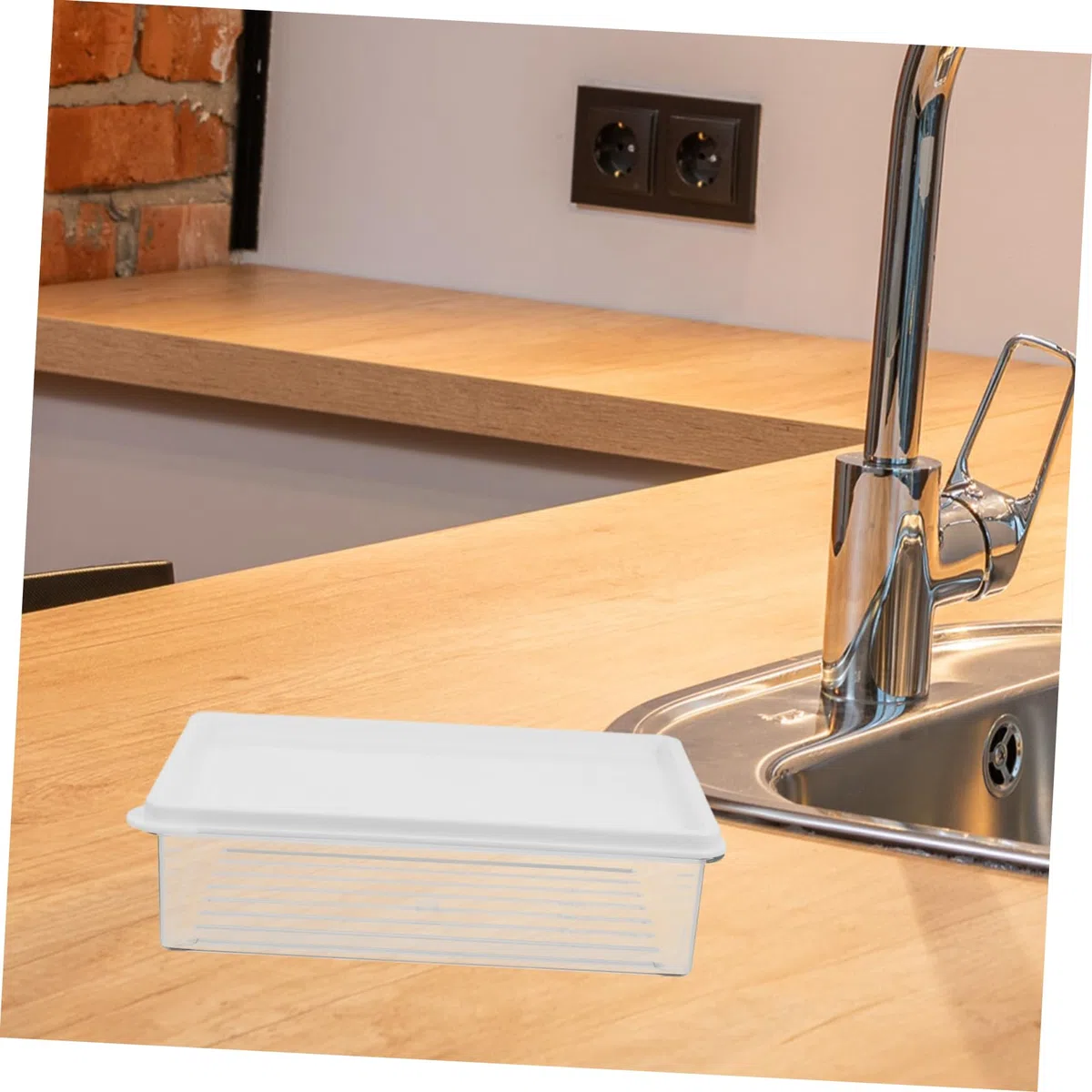 PRETYZOOM 4piezas Contenedor Transparente Para Refrigerador Caja Almacenaje Tapa Práctica Para Alimentos Frescos y Congelados