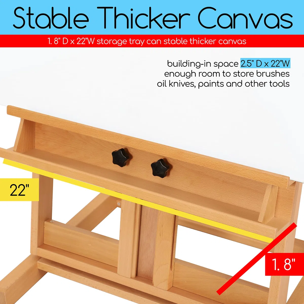 MEEDEN Clásico Estudio Caballete: H-Frame Caballete, Madera de Haya Maciza, Ideal para Aceite, Acrílico, Caseína, Bosquejos, Pintura Pastel, para Lienzos de Hasta 196cm, Natural
