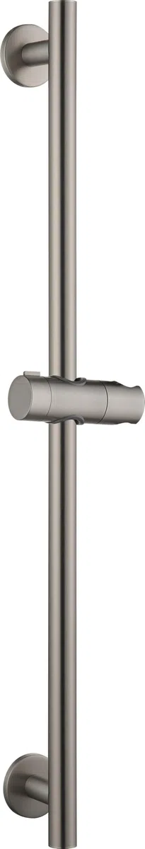 IMEX - Barra de Ducha Pared 65cm Níquel Cepillado | Barra de Acero Inoxidable S.304 Redonda con Soporte para Alcachofa de Ducha Ajustable | Recambio Original IMEX