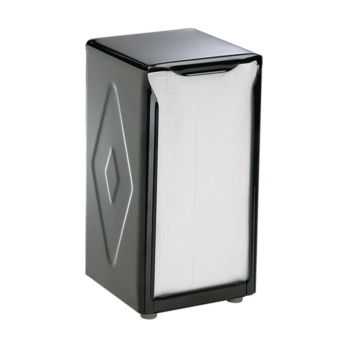 San Jamar Tabletop Napkin Dispenser, Tall Fold, 3-3/4 x 4 x 7-1/2, Capacity: 150, Black by San Jamar
