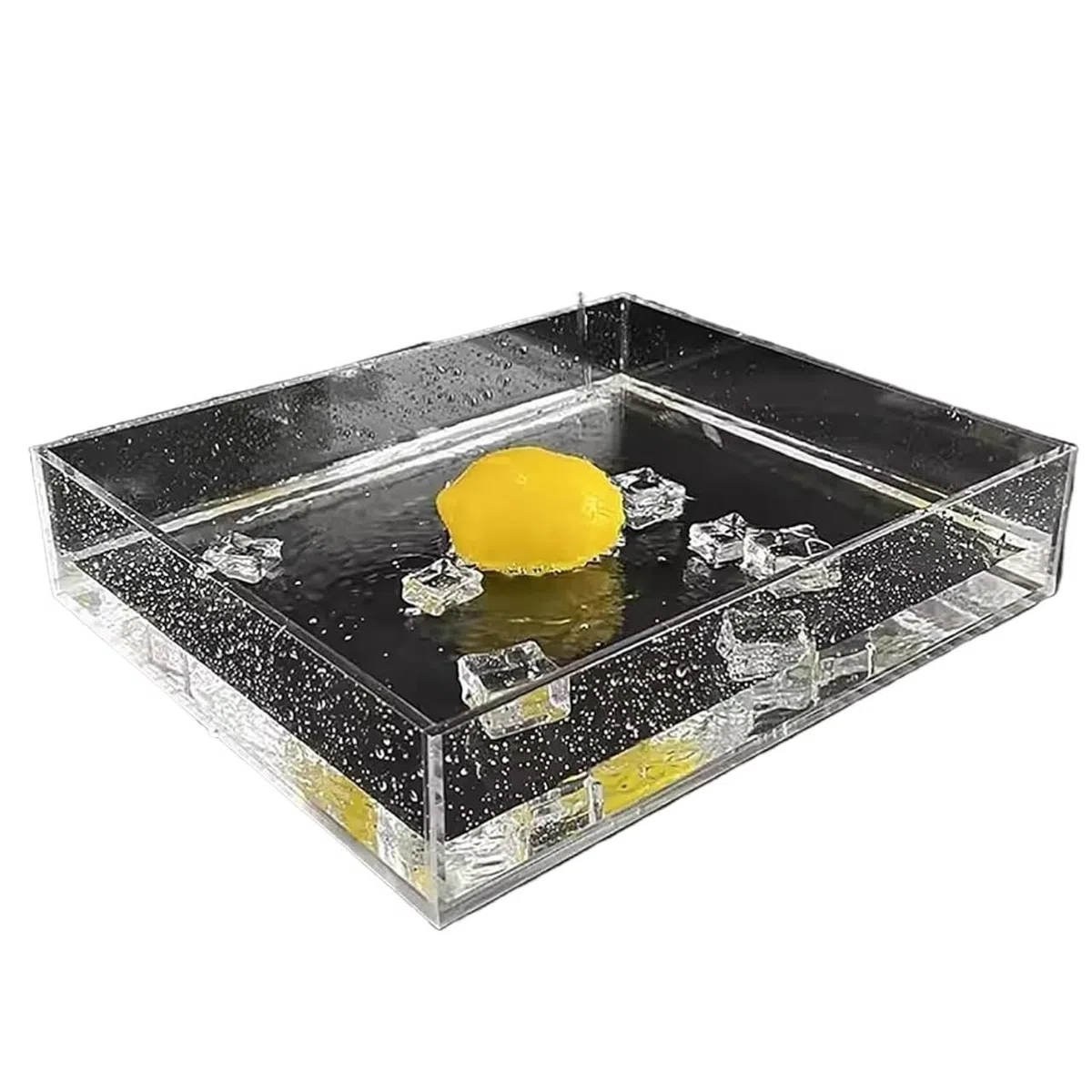 Depósito de agua para fotografía dinámica, Tamaños múltiples de acrílico del claro la bandeja tiroteo tanque agua gabinete exhibición(40x50x10cm/15.7x19.7x4in)