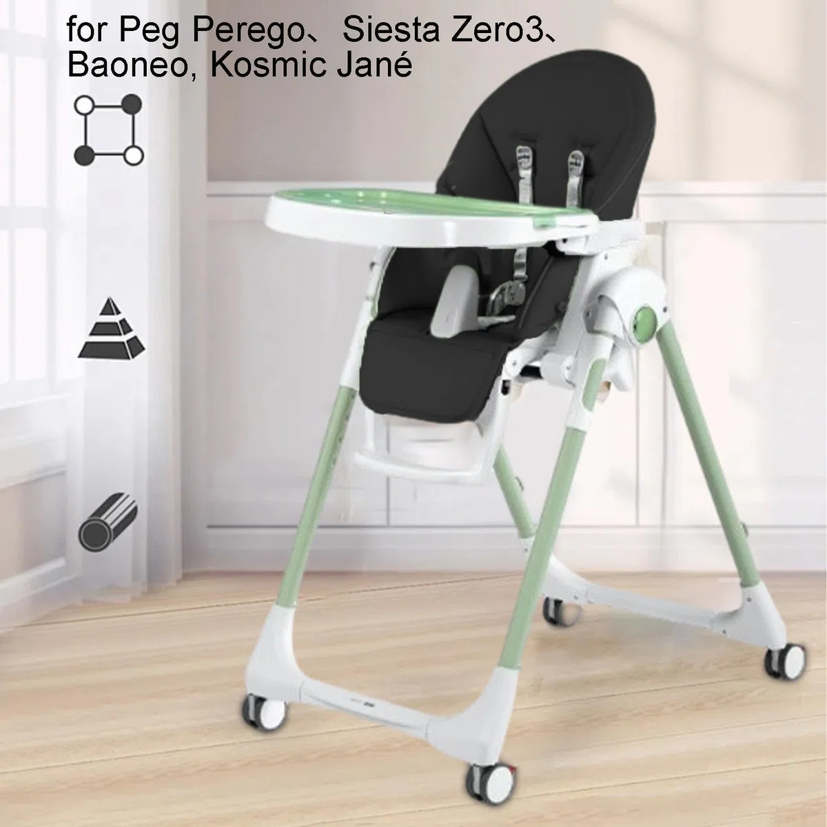 Para Silla De Comedor Infantil Asiento Comedor Infantil | Cuero PU Bebé recién nacido niño niña alimentación comidas restaurante hijo hija nieto comedor lactante pequeño infante