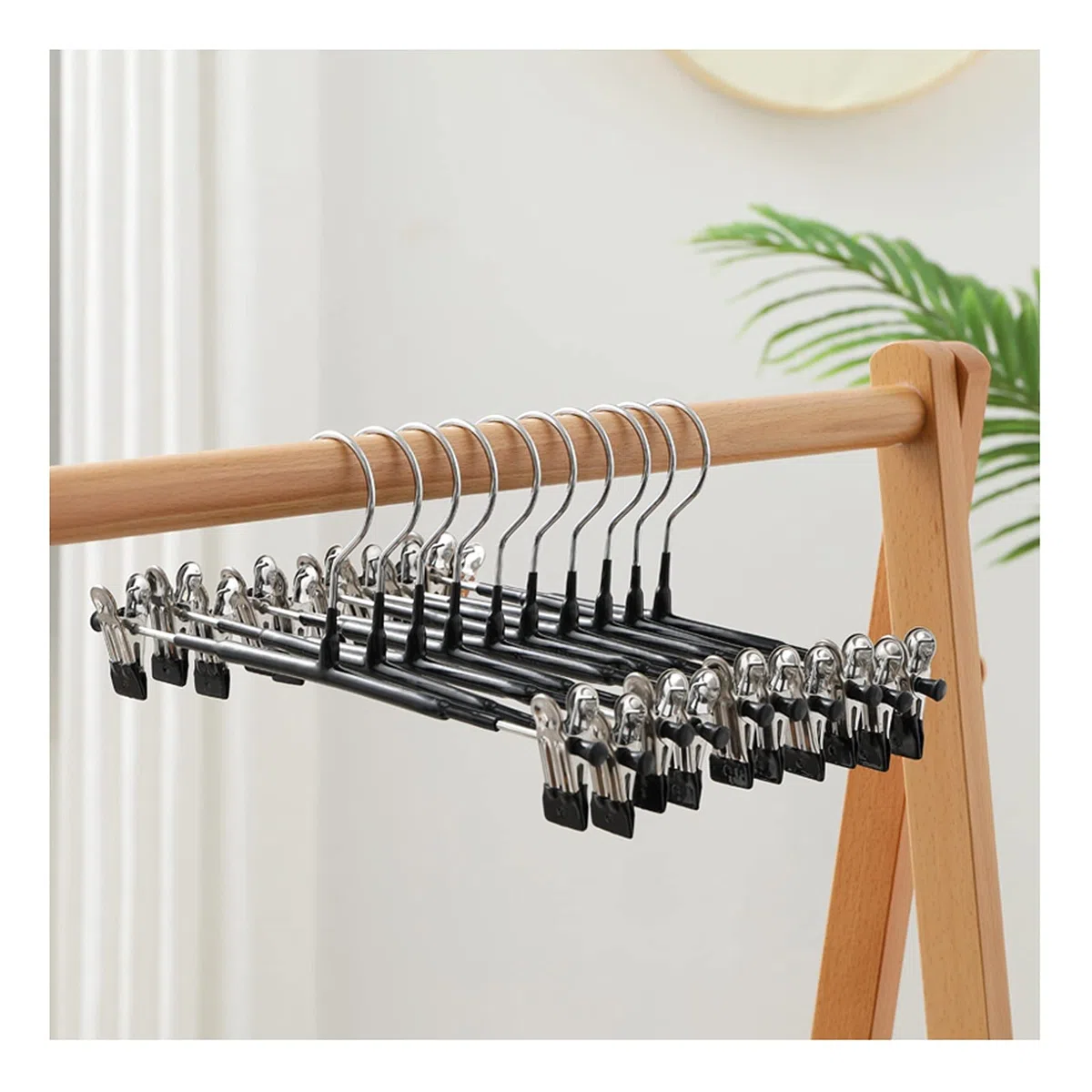 Perchas Pantalones de pantalones, colgadores de faldas con clips Pantalones de metal Perchas de clip for ahorro de espacio ultra delgado de servicio pesado (20pack) Perchas para la Ropa ( Color : I )
