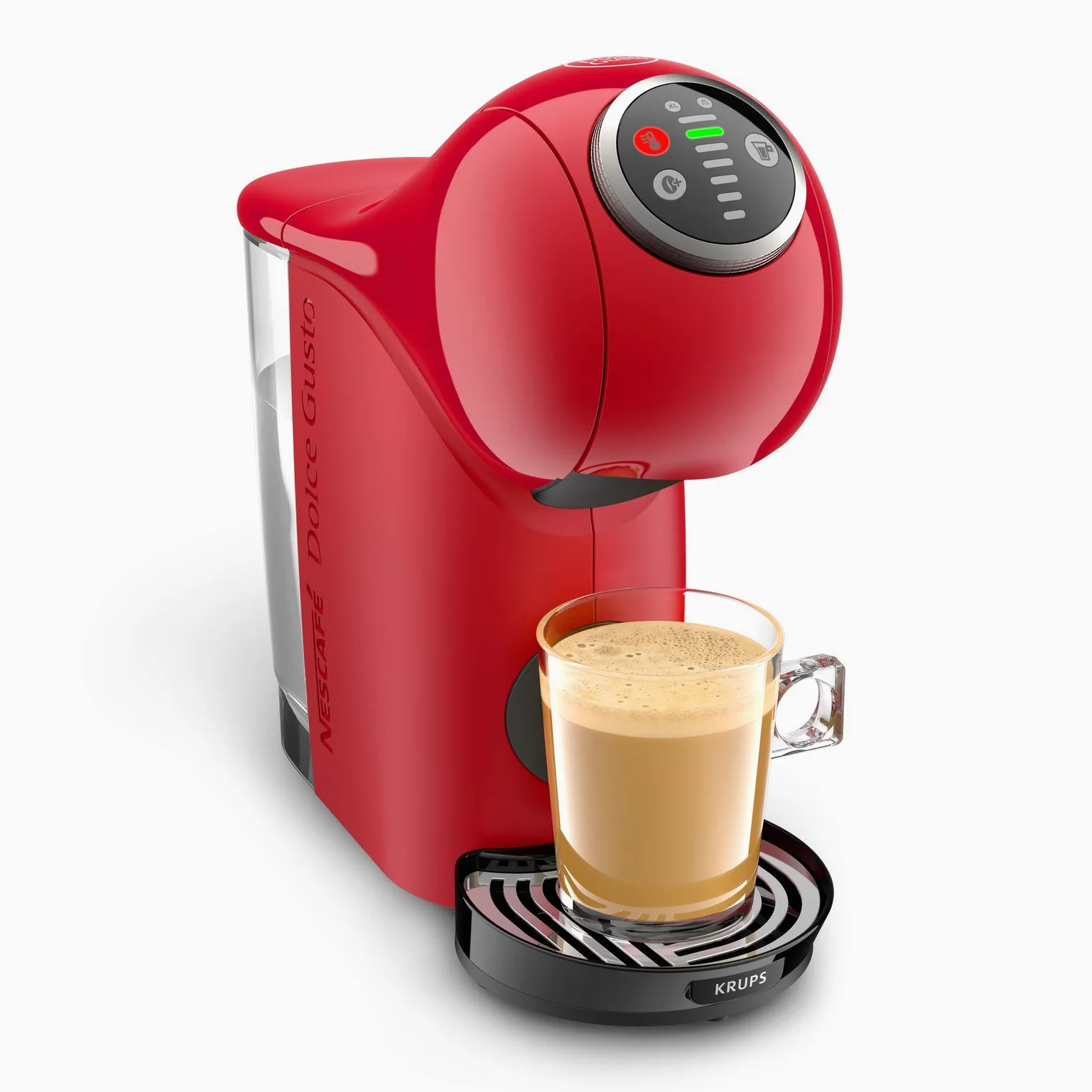 Krups Nescafé Dolce Gusto Genio S Plus KP3405. Cafetera de cápsulas, Eco, pantalla táctil, 4 ajustes temperatura, rojo