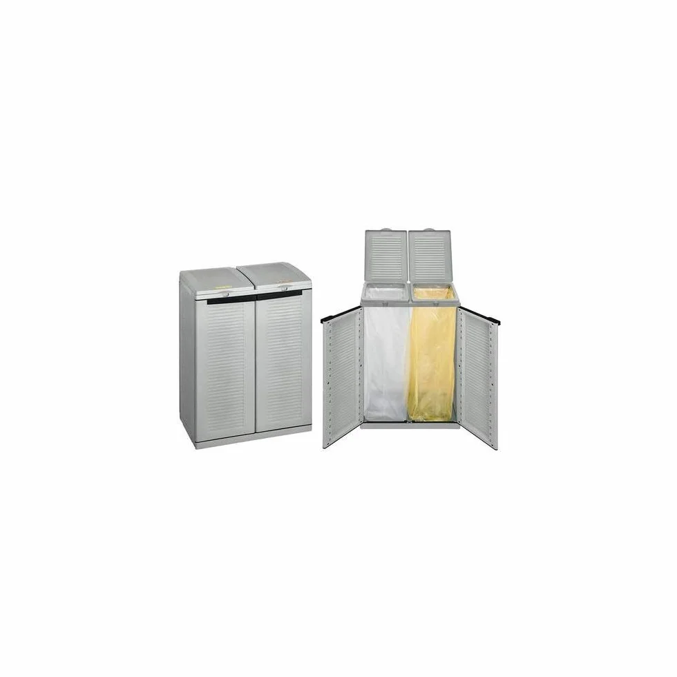 Terry, Ecocab 2 , Armario Recogida Selectiva de Residuos, 2 Compartimentos. 68x39x88,7 cm