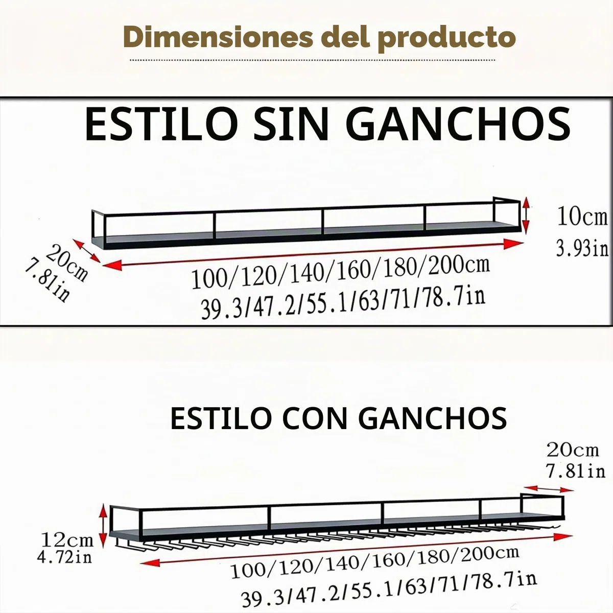 Botellero de Pared Industrial con Luz LED, Estante de Vino de Metal 3 Niveles con Portavasos, Multifuncional, Negro/Dorado, Varios Tamaños para Cocina, Bar, Cafetería (Negro, 140CM)