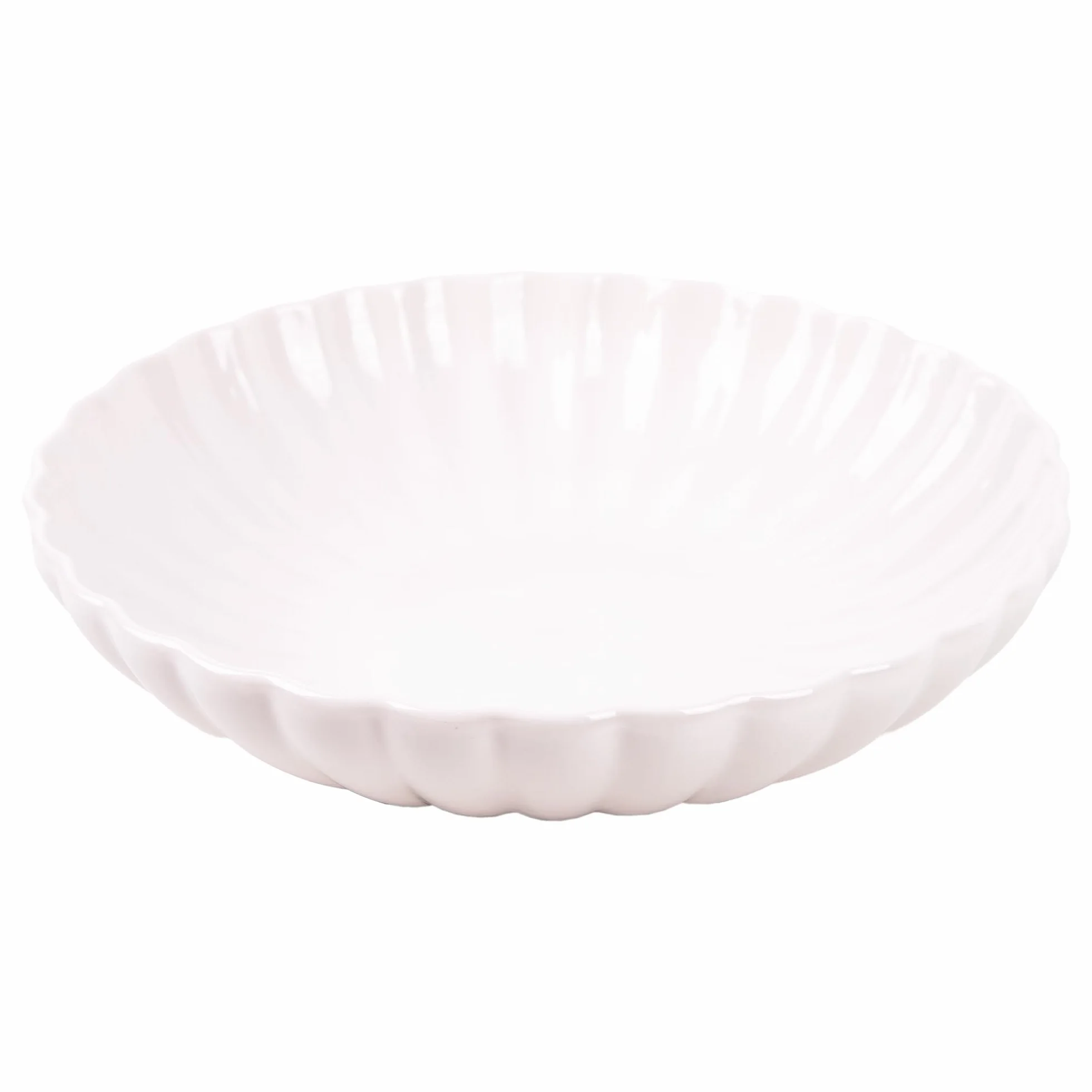 Cofan Vajilla de porcelana esmaltada | Juego de 16 piezas | Diseño en relieve | Color: blanco | Apta para lavavajillas, microondas y horno