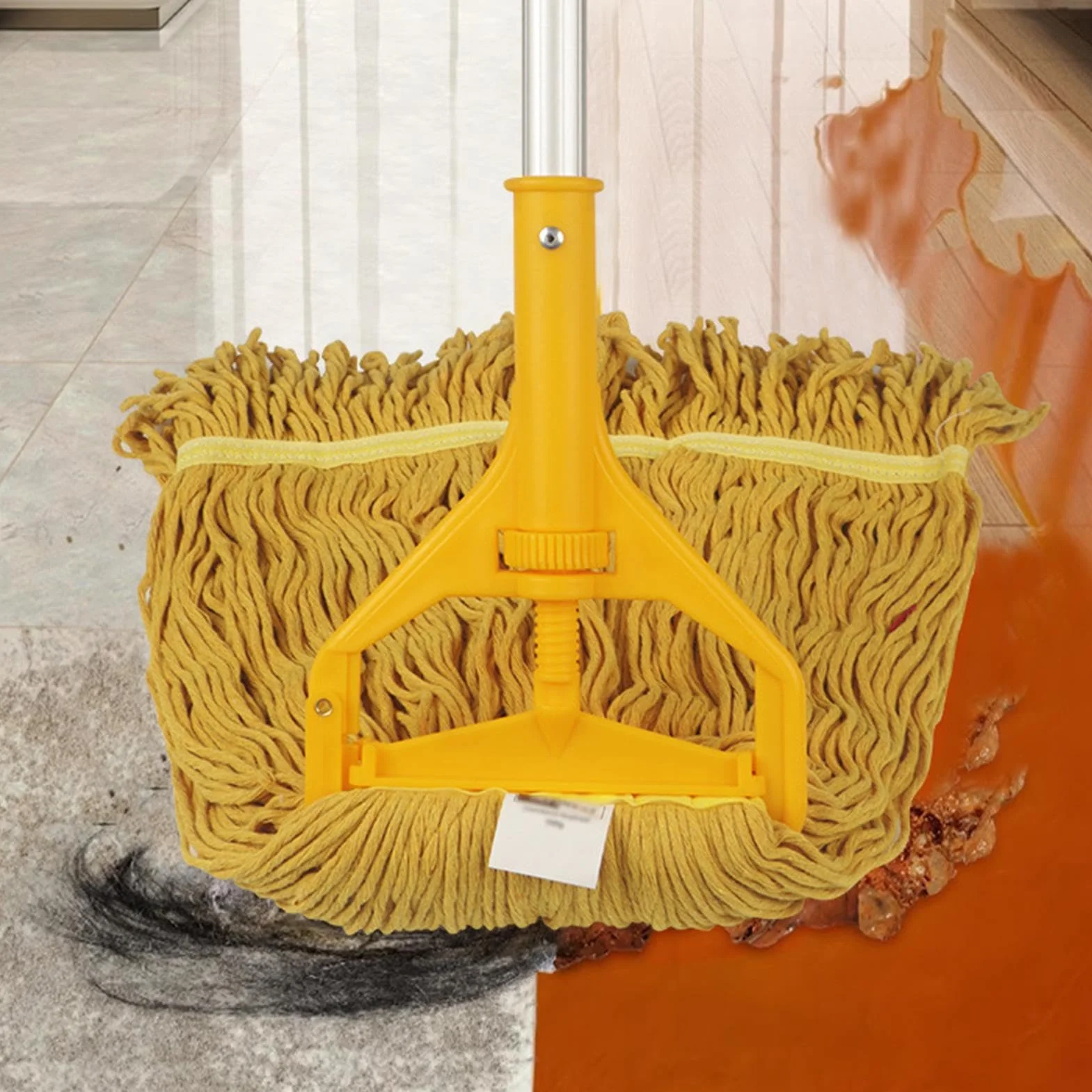 Fregona de | Mango de aluminio extraíble Reutilizable | Mopa de suelo para la limpieza | Para baños, cocina, salón, dormitorio, hogar, balcón, dormitorio, piso de madera y madera dura