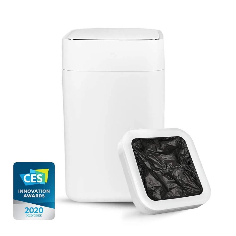 TOWNEW Cubo de Basura Inteligente, Blanco, Capacidad 15.5 litros