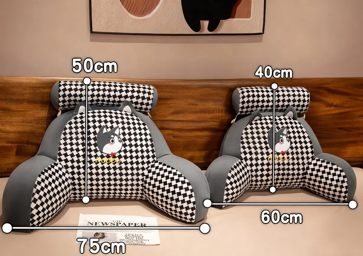 Cojín Ergonómico 70x50cm, con Reposabrazos, Lumbar, Cama y Sofá | Funda Removible, Corrección Postura, Alivio Dolor, Ver TV, Apoyo Estudio, Uso Oficina, Tela Suave, Densidad Firme, Duradero