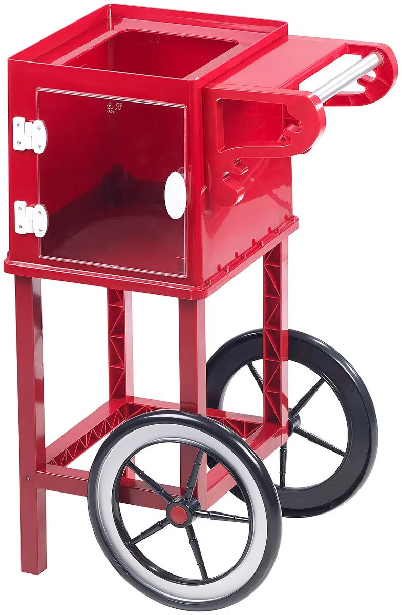 Carro de estilo retro para máquina de palomitas "Movie", rojo