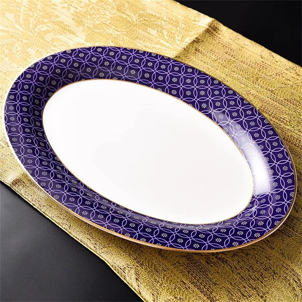 SAeWare Juego de vajilla rústica mediana de 56 cabezas, tazón, palillos, plato y plato, utensilios de cocina