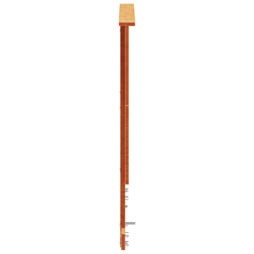 Marrón cera, 120 cm, de madera maciza de pino, diseño moderno, respaldo robusto para estructura de cama, compatible con habitaciones juveniles, dormitorios 124 x 6 x 82,5 cm