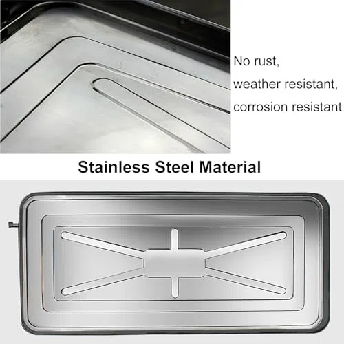 Bandeja de Goteo metálica Grande para Unidad Exterior de Aire Acondicionado, Bandeja de Drenaje de Agua Resistente con Tubo y Kit de instalación, previene Fugas y daños.