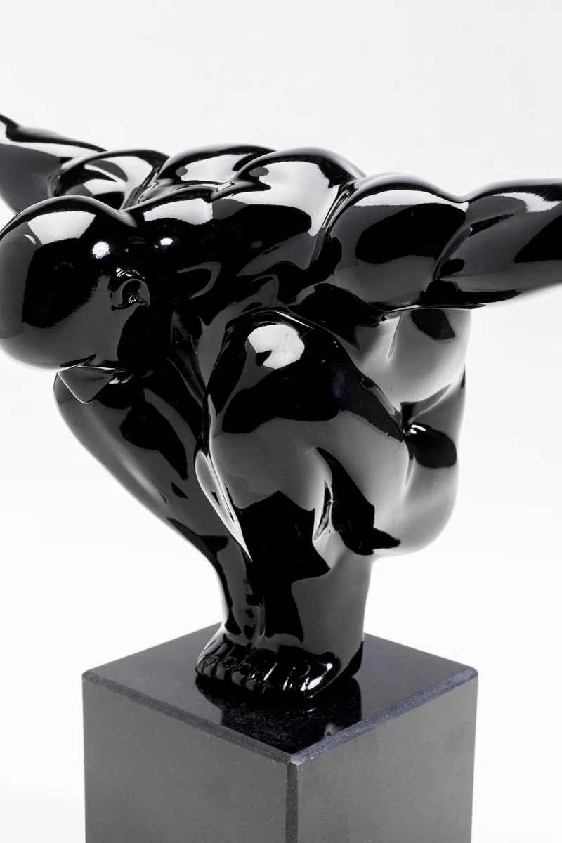 Kare 30796 - Estatua decorativa, 29 x 43 x 15 cm, color negro
