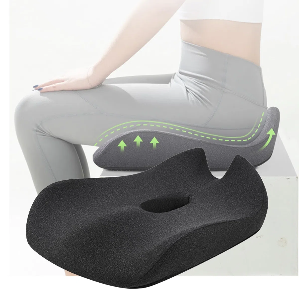Cojin Coxis Cojin Silla Oficina Cojin Antiescaras, Cojin Silla Usado para Facilidad Presión para Cadera,Cojín de Asiento Ergonómico para Silla de Oficina Asiento de Coche