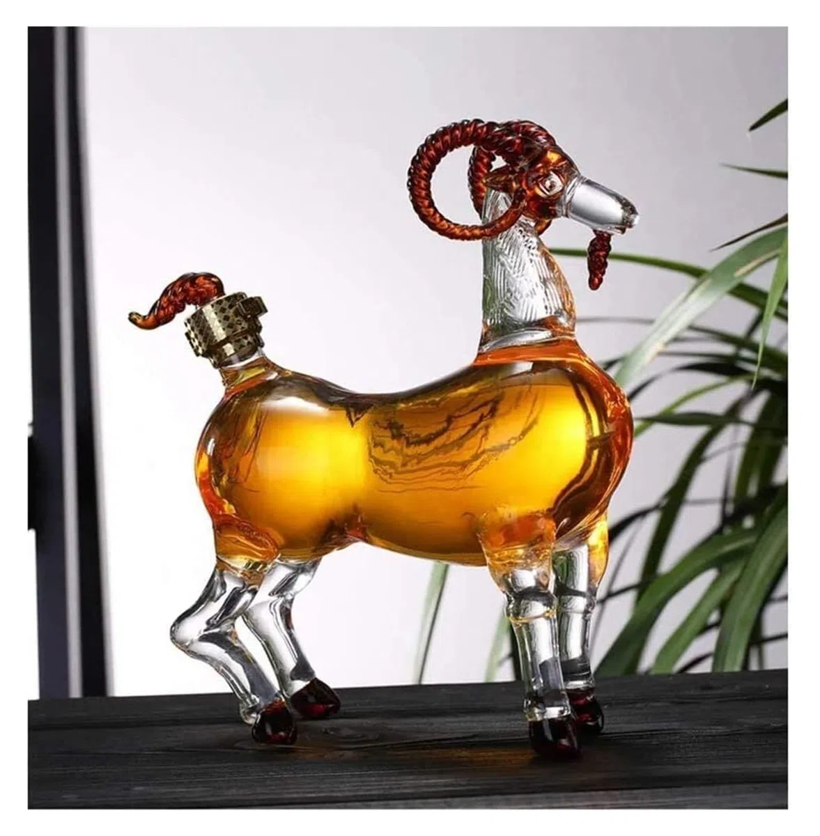 Decantador de Cristal para Vino, Decantador Decantador - Jarra con forma de oveja con tapón hermético