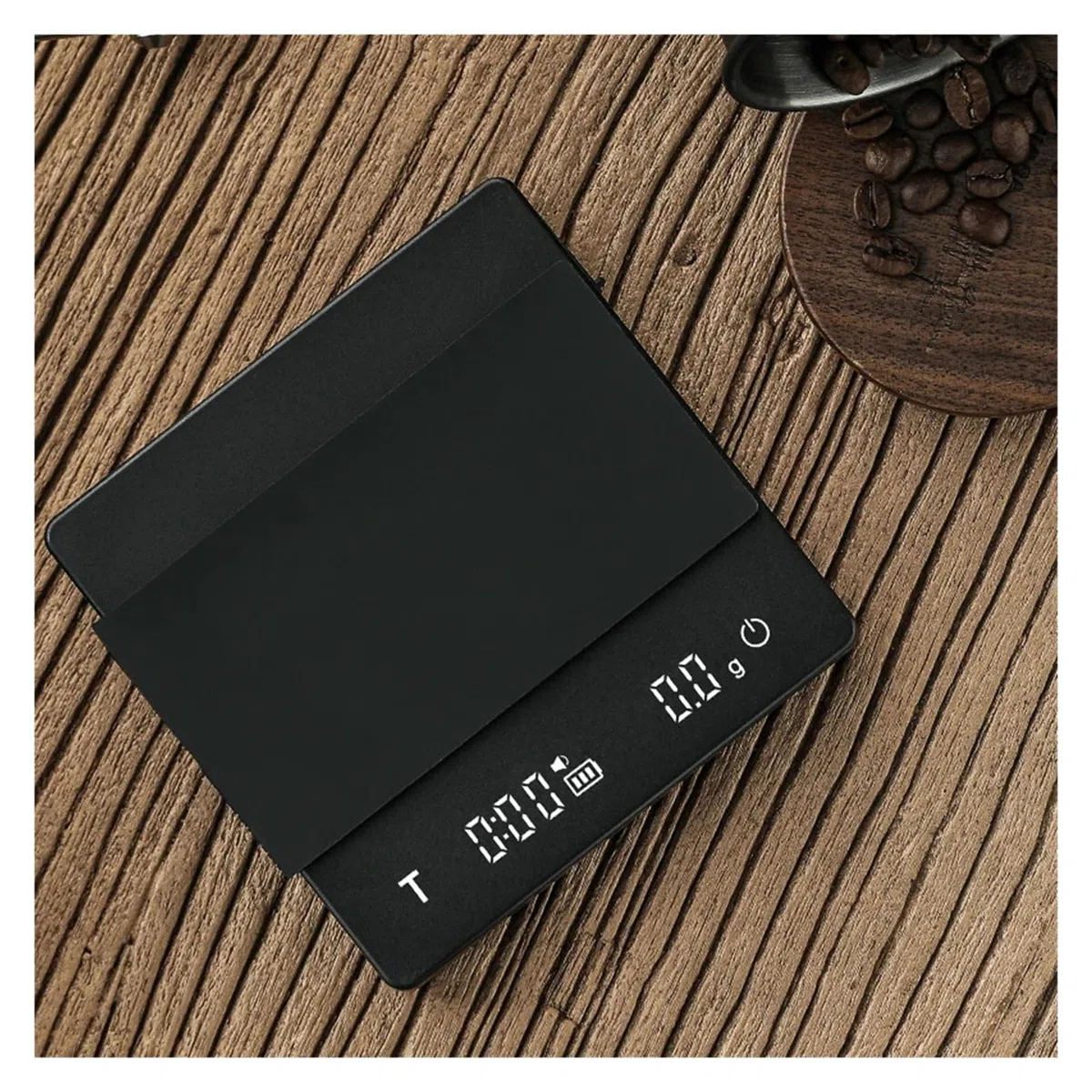 Bascula de Cocina, Báscula de café inteligente con temporizador, báscula de cocina de alta precisión, báscula for café de goteo, báscula for espresso, herramienta de barista for el hogar(Black2.0)