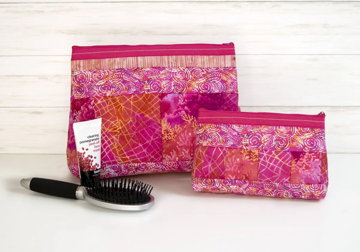 June Tailor Bolsas de cosméticos (2) Kit de costura, cremallera rosa