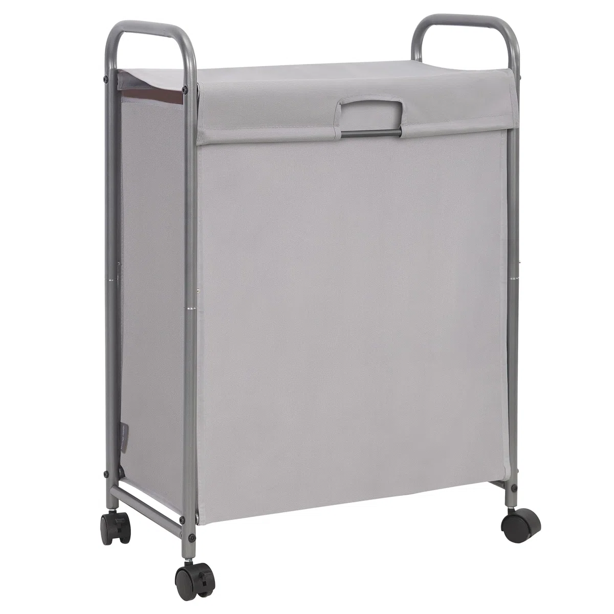 STORAGE MANIAC Cesta delgada para la ropa sucia con tapa, clasificador de ropa sucia de 85 litros con ruedas, clasificador de cesta de lavandería estrecha, cesta de ropa sucia de 2 cargas, organizador