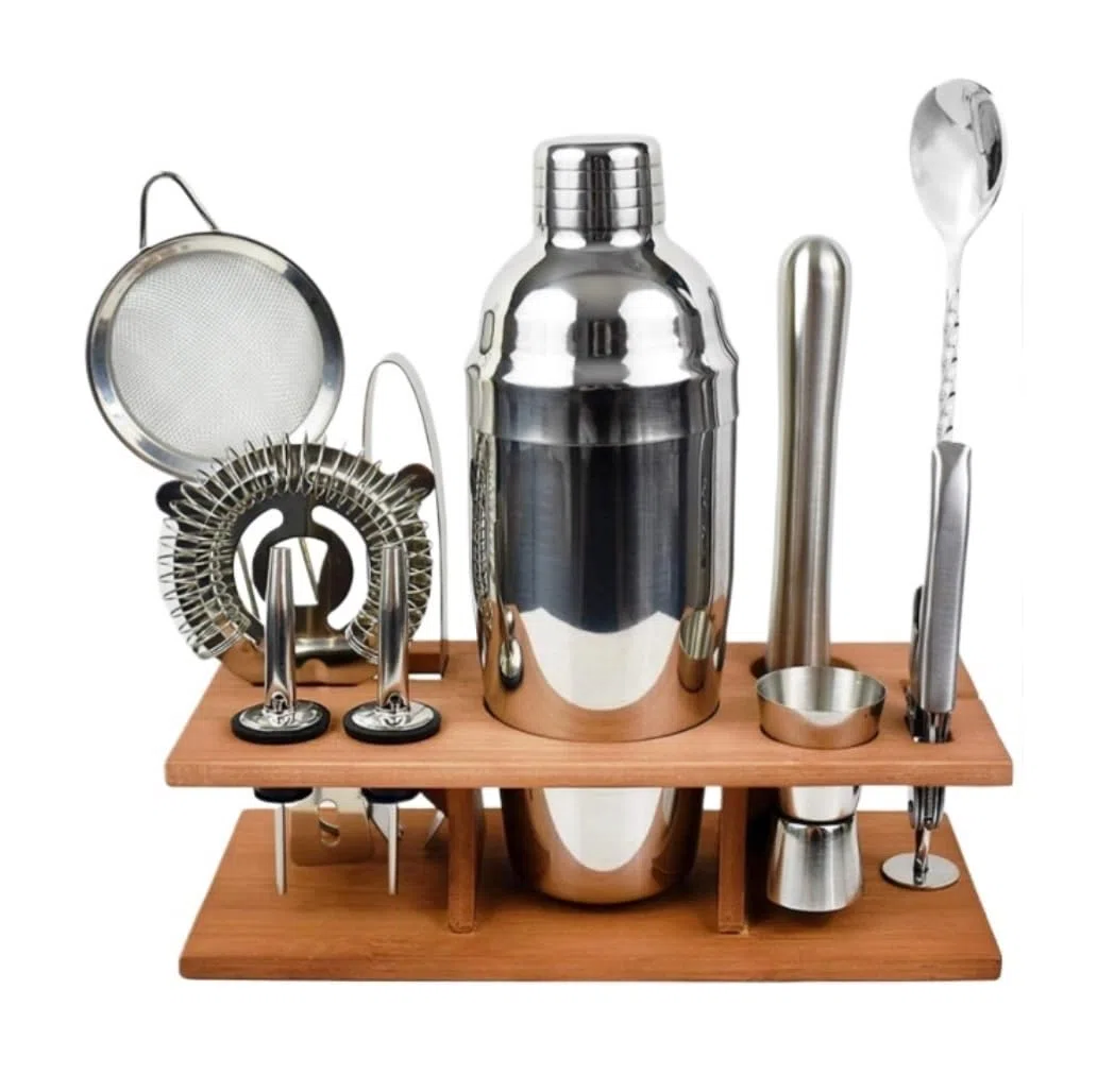 Juego de Cocktail Shaker Juego De Mezclador De Acero Inoxidable, Coctelera, Olla, Taza, Coctelera, Juego De Vino, Juego De Herramientas para Cóctel Coctelera Profesional Herramientas (Color : B, Siz