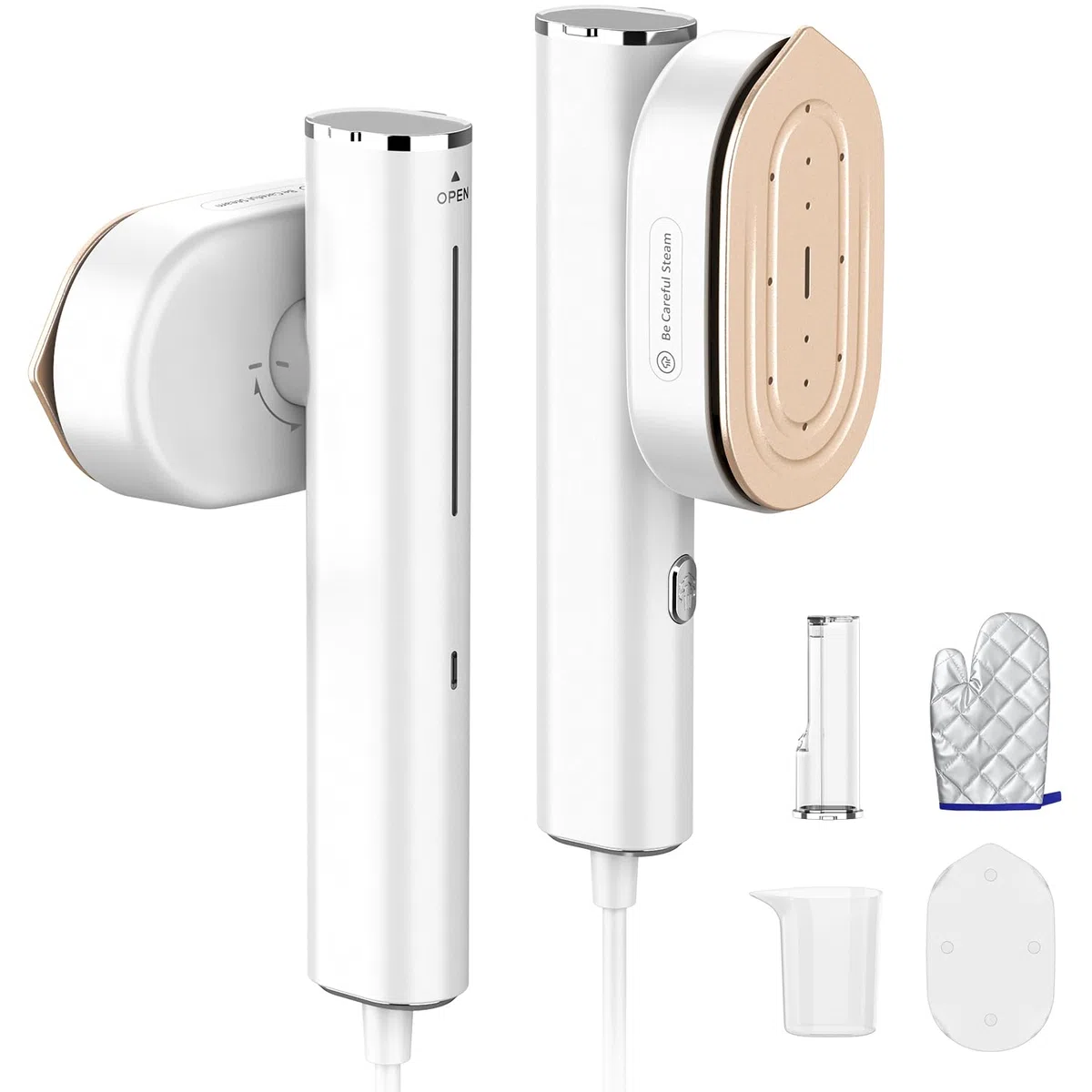 Vaporizador portátil para ropa, viaje, mini vaporizador y plancha, calentamiento rápido de 10 segundos, horizontal y vertical, 1200 W, eliminación de arrugas, vapor de ropa y plancha para