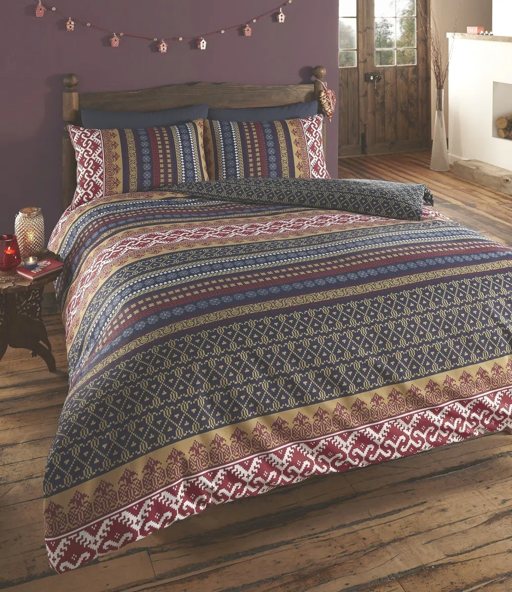 De Cama 12393899 - Juego de Funda de edredón y Funda de Almohada, 50% poliéster y 50% algodón, 138 x 200 cm, Multicolor