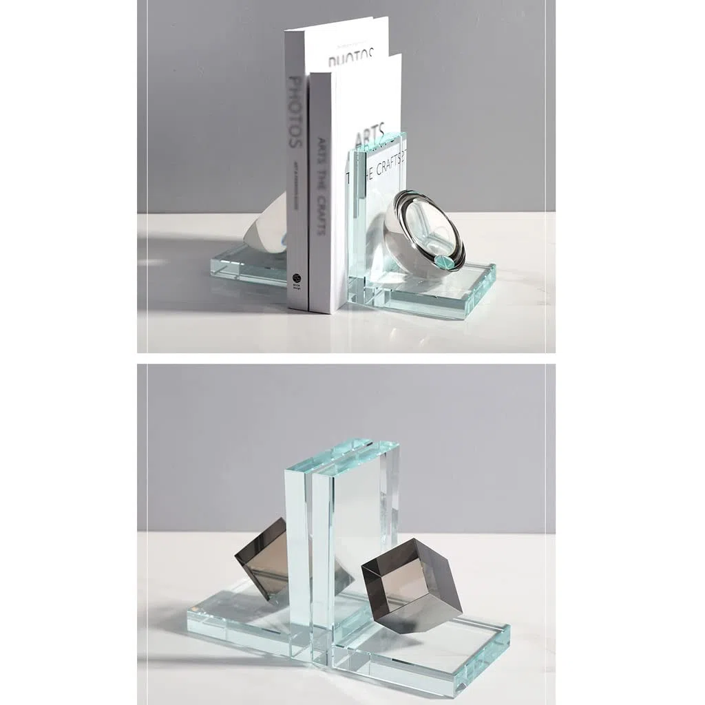 Sujetalibros Moderno Soporte de libro CRISTAL CRISTAL DE CRISTAL DE CRISTAL DE CRISTAL DE ESTUDIOS LIBROS DE ESTUDIOS LIBROS DE MENSA DE MENSA CONFIENDO EN Decoraciones de oficina en casa Adecuadas fo