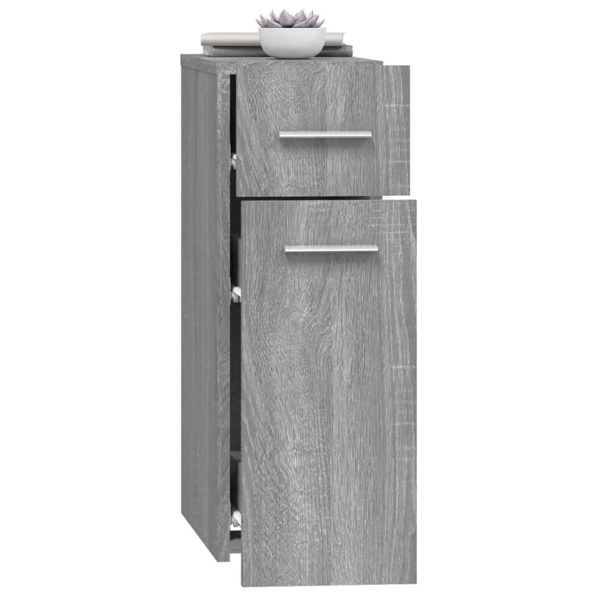 Armario botiquín Madera contrachapada Gris Sonoma 20x45,5x60cm, Caja Medicamentos, Botiquín Versátil, Caja De Almacenamiento