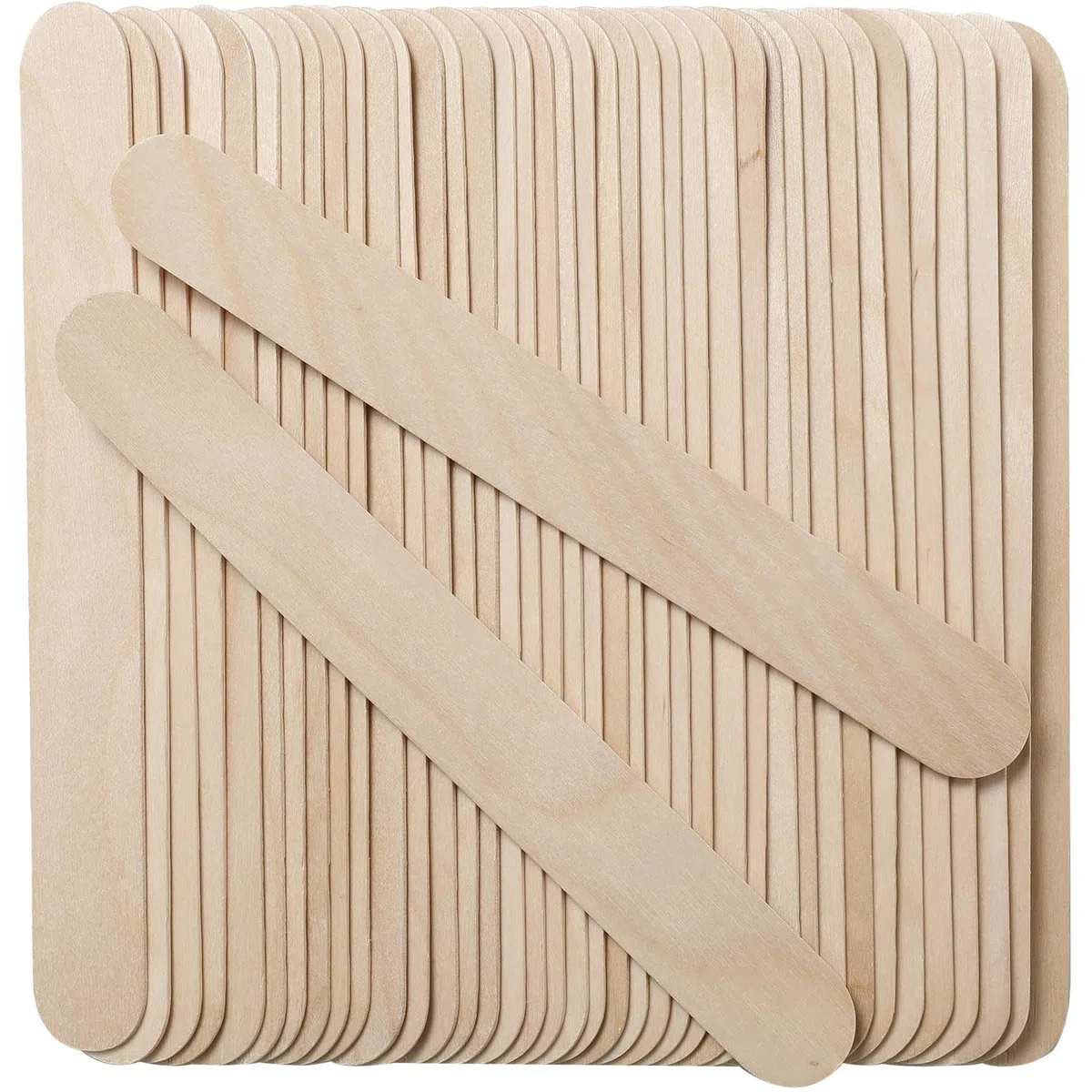 Palitos para manualidades de 8 pulgadas, 56 piezas de madera natural extra grandes, palitos de helado, depresores de lengua grandes, etiquetas para plantas, suministros de depilación y