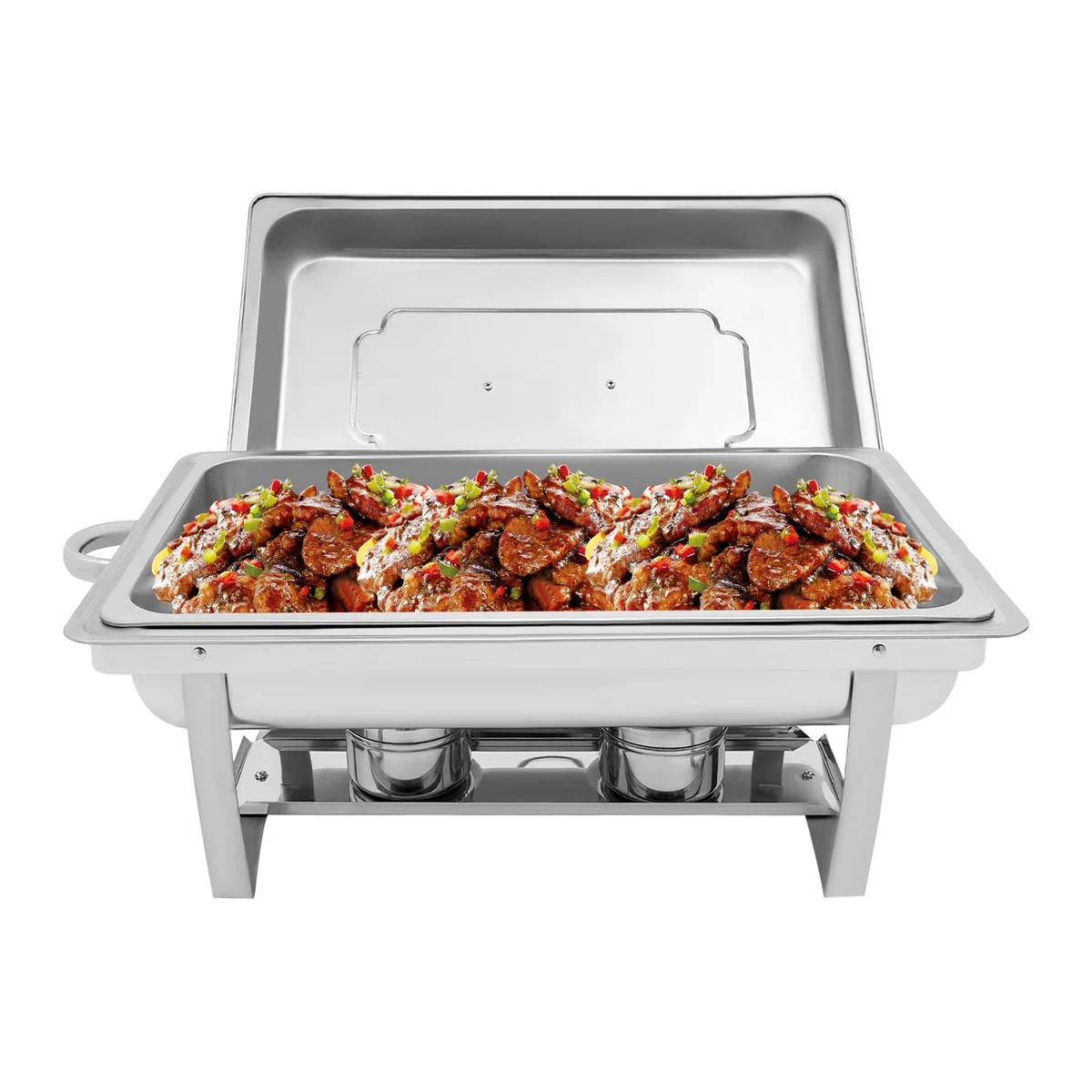 Juego de 9 litros para buffet de platos con práctica tapa, calentador de alimentos, calentador de buffet con patas, recipiente térmico para catering, buffet y fiestas