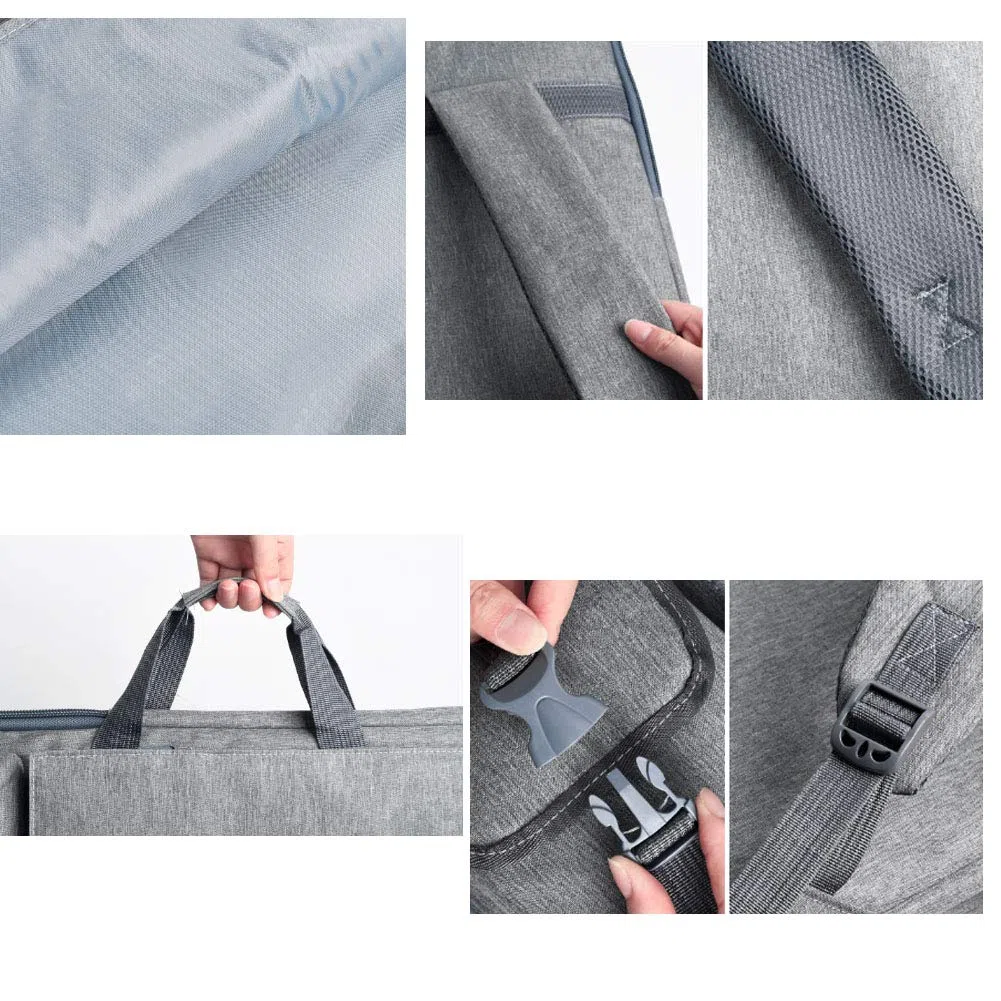 Maya Star Multifuncional Artistas Campo Llevar Bolsas 4K Sketchpad Hombros Mochila Cartón Bolsas para Dibujo Dibujo Pintura Arte Suministros - Gris