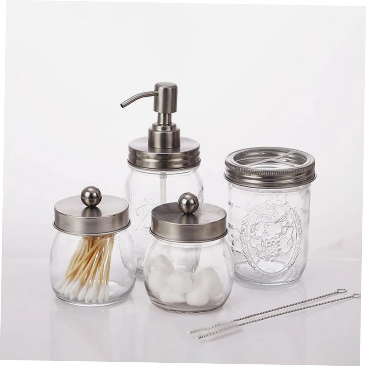 UKCOCO Vasos para Cepillos De Dientes Accesorios De Baño Loción De Vidrio Porta Hisopos para Baño Vaso para Cepillo De Dientes para Cuarto De