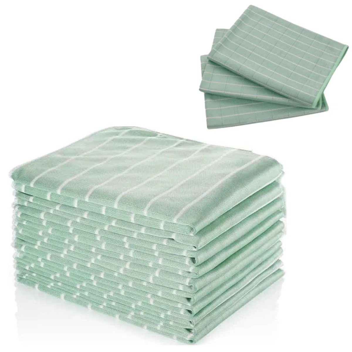Juego de 25/15/7 Piezas Paños de Limpieza de bambú,Paño de Microfibra de Bambú 40x40cm, Paño de Cocina de bambú Reutilizable,bayetas de Tela para Limpiar y pulir, Coches