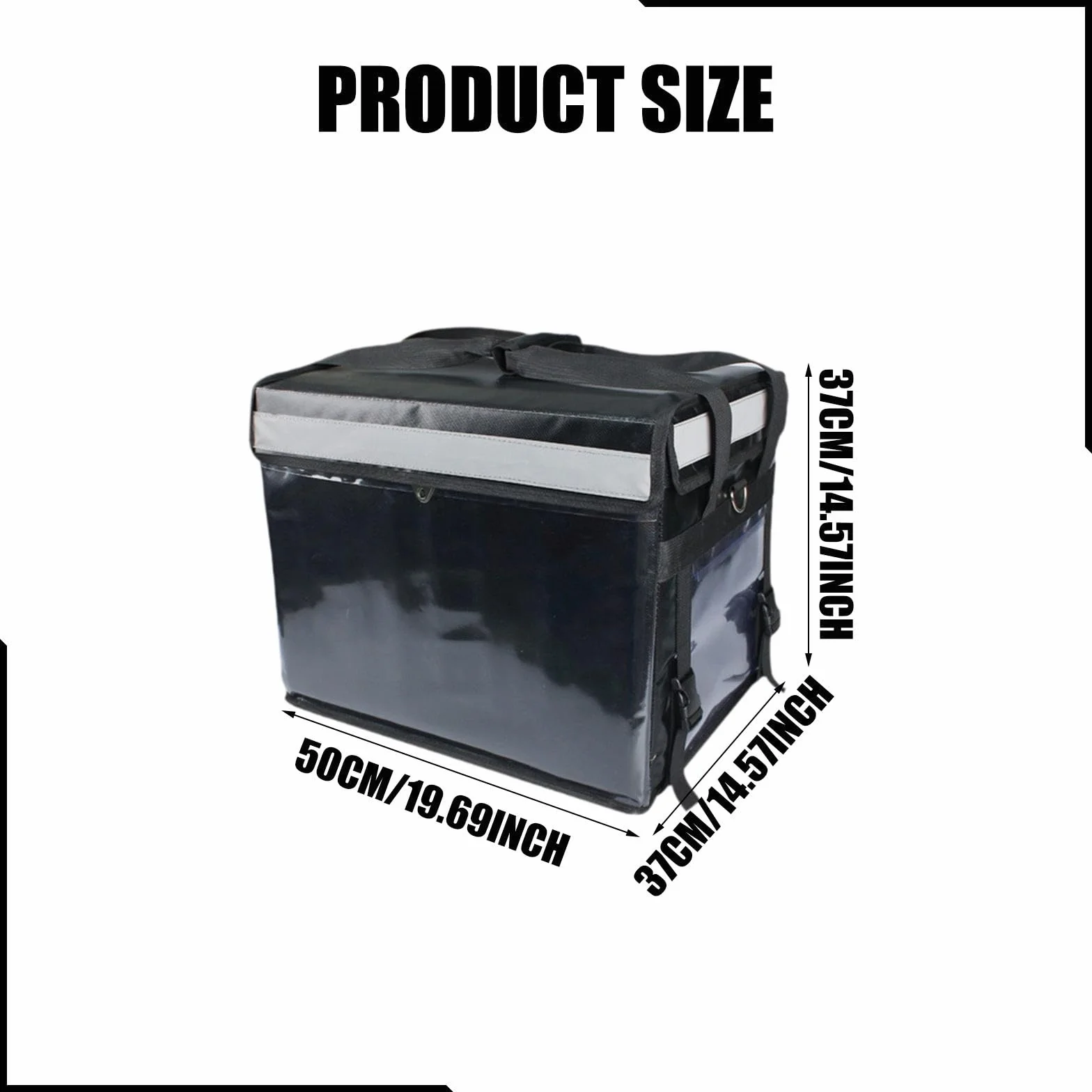 Gralara Bolsa Térmica para Entregas de Alimentos con Asa Reforzada Bolsa de Transporte para Pizzas Mochila Aislante Y Bolso Comercial Adecuada para Repartidor, con Divisor, Individual