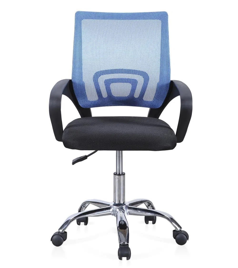 Home Heavenly® - Silla Escritorio Juvenil Vera, Silla Oficina giratoria y Regulable en Altura, Patas metálicas, en Tejido 3D. 60x60x90-102 cm. (Azul)