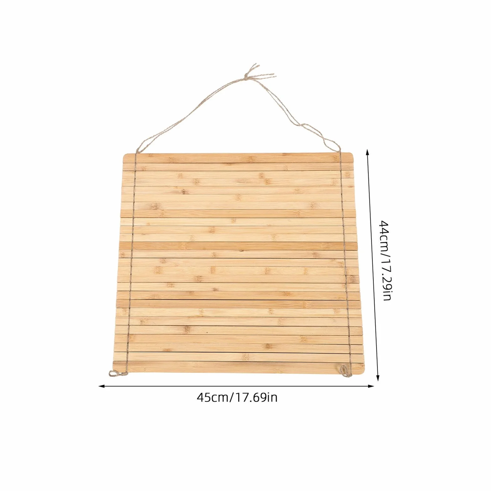 Escurreplatos plegable de bambú sobre el fregadero, escurridor de cocina que ahorra espacio para platos, cuencos y tazas, tapete de secado de verduras extraíble, 45 x 44 cm