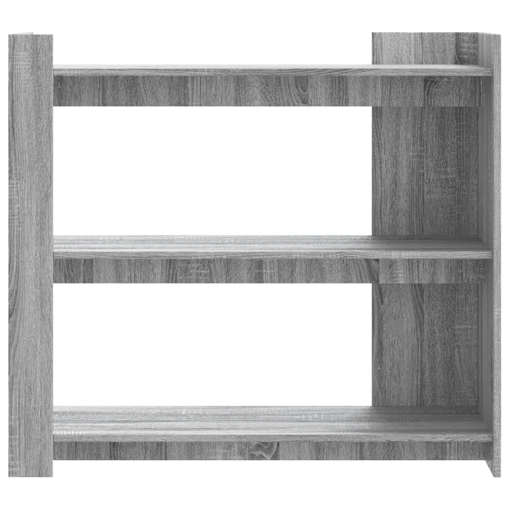 Mesa de consola clásica de madera gris Sonoma para el apartamento como mesa de pasillo con espacio de almacenamiento para fotos y plantas, dimensiones 100 x 35 x 90 cm