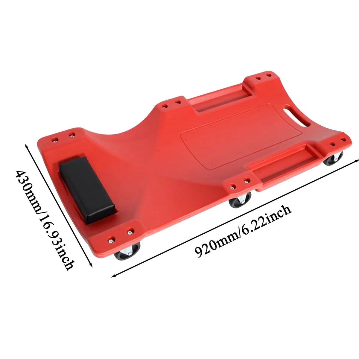 Carro Mecánico Deslizante Bajo Vehículo - Silla de Taller con Ruedas - Plataforma Antideslizante con Ruedas 91 cm para Cambio de Aceite Rotación de Neumáticos y Reparación de Chasis