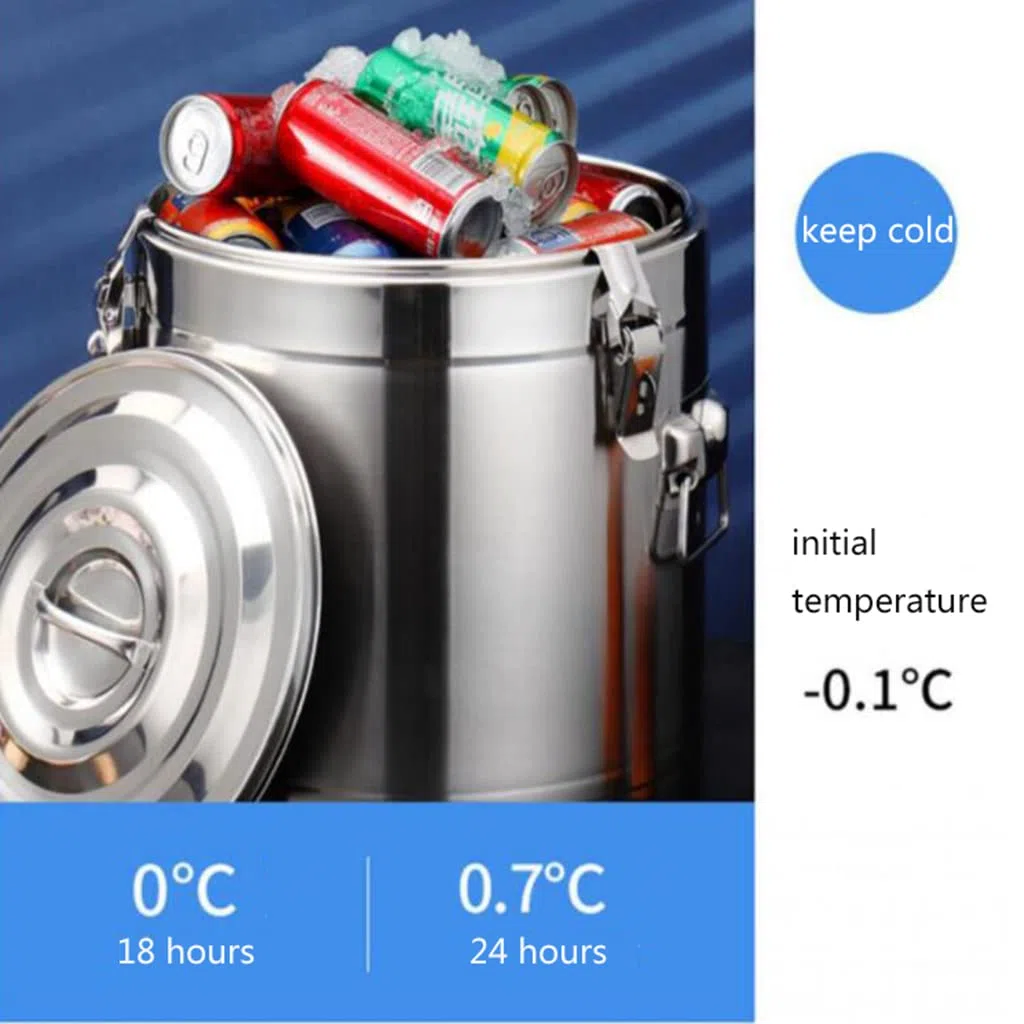 Urna de acero inoxidable para catering, caldera de agua, 100 l/60 l, urna portátil de té de agua caliente con tapa con cerradura y asa de transporte grande para eventos, fiestas y catering