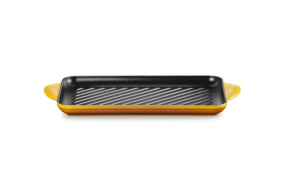 LE CREUSET Parrilla rectangular grill de hierro fundido, 32 cm, Nectar, 20202326720460