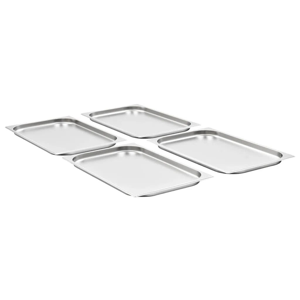 Bandejas Gastronorm 4 unidades GN 1/1 20 mm acero inoxidable,Casa y jardín,Cocina y comedor,Accesorios para aparatos de cocina,Accesorios para mesas de vapor,Cubetas para mesas de vapor-50878