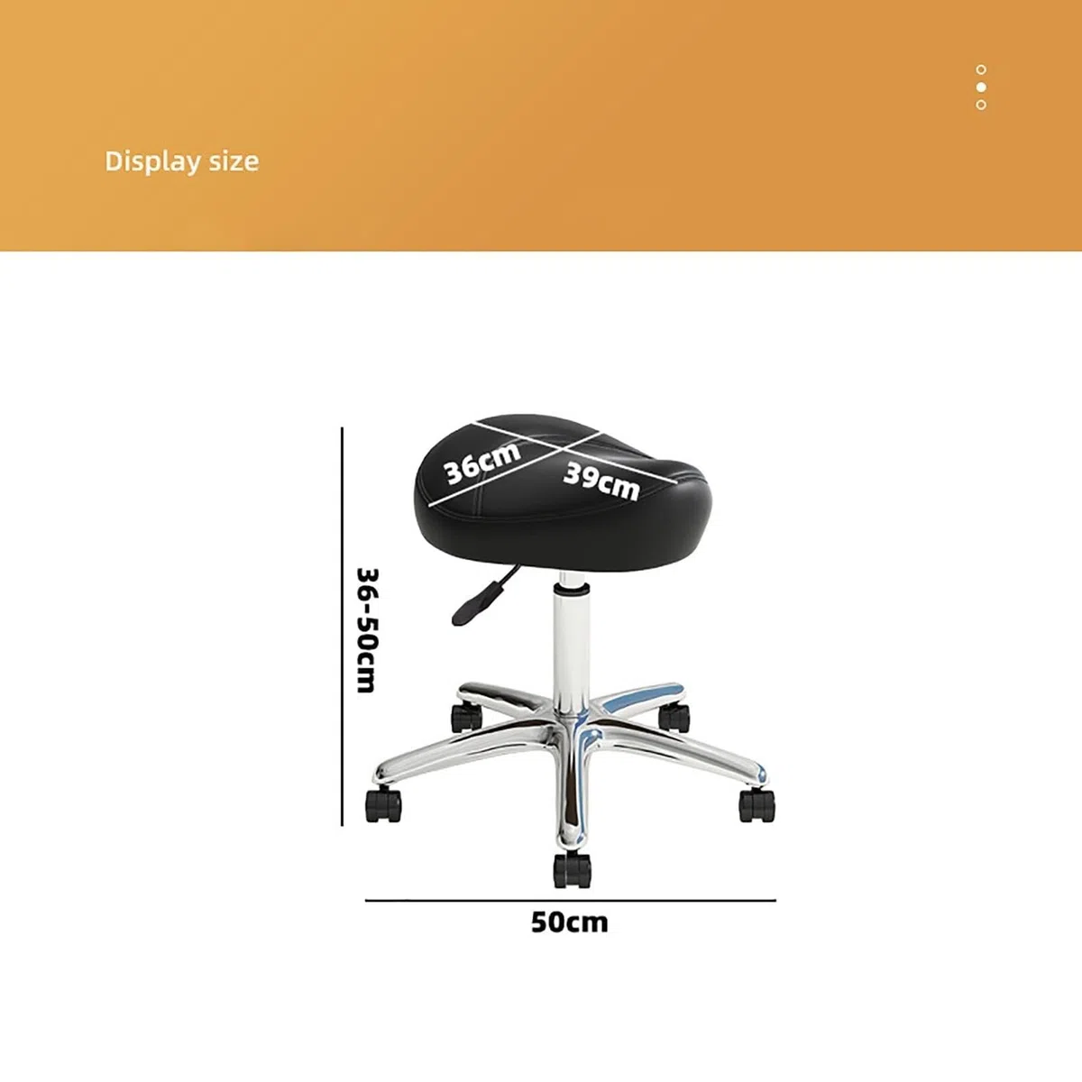 Taburete con sillín Ajustable con Ruedas: Silla con Ruedas ergonómica Resistente for Laboratorio, clínica, Dentista, salón, Masaje, Oficina y Uso doméstico(B)