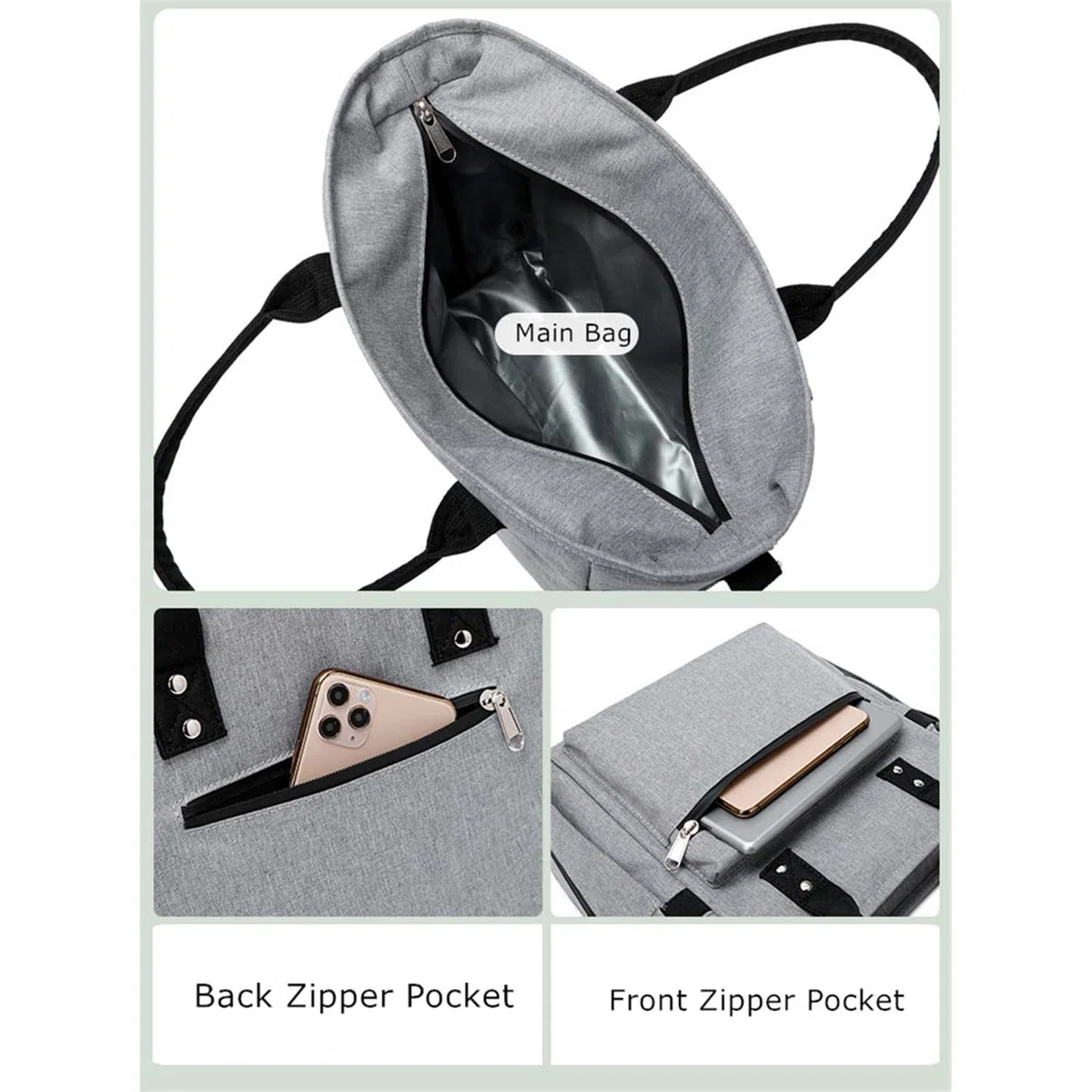 Bolsas de Almuerzo Cruzadas con Aislamiento Portátil Bolso de Tela Oxford Impermeable Contenedor de Almacenamiento Térmico Bento de Alta Capacidad para Alimentos