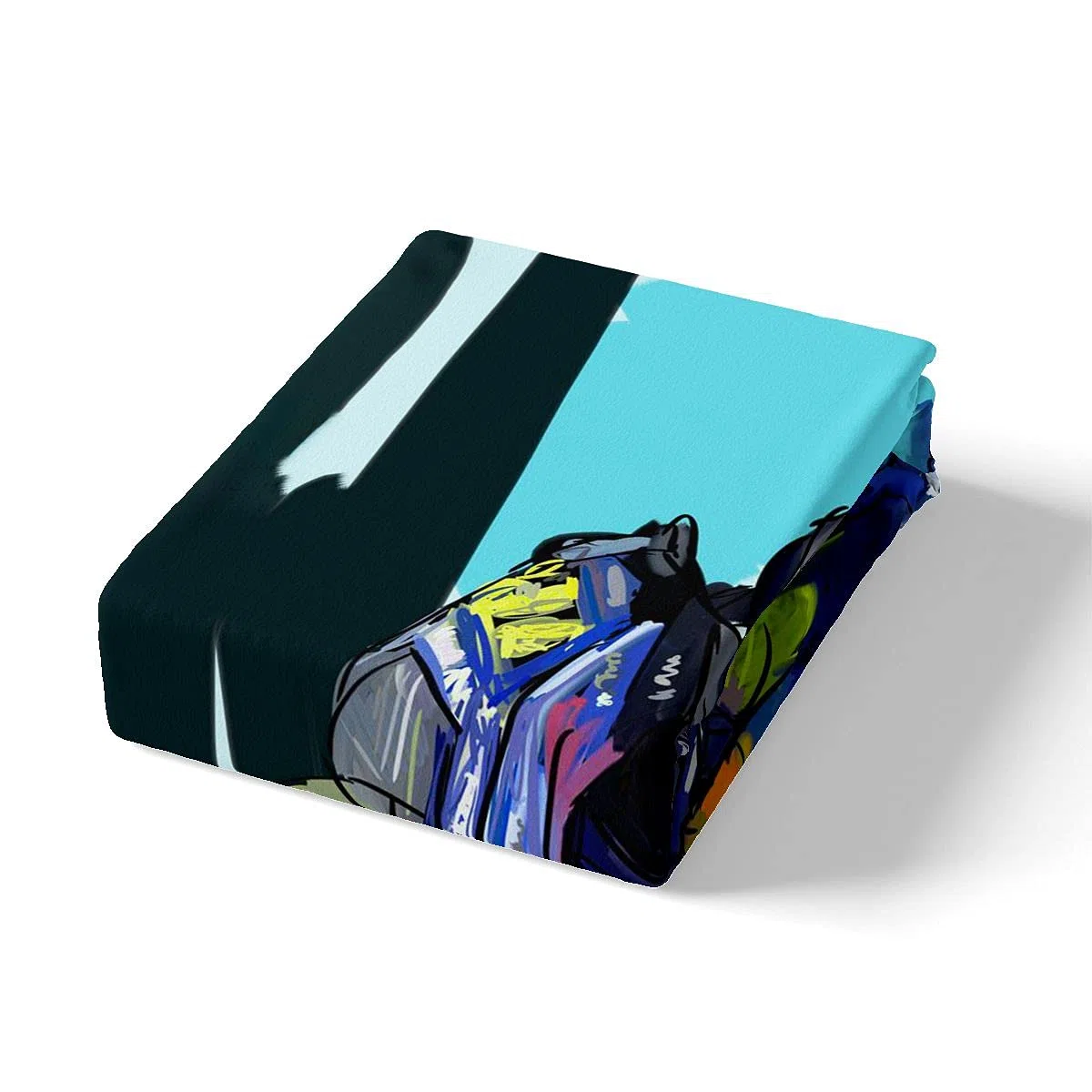 Loussiesd Juego de ropa de cama para niñas y niños, deportes extremos, ropa de cama y ropa de cama de motocross, ilustración de motocross, funda de edredón pintada al óleo, Super King, 3 piezas