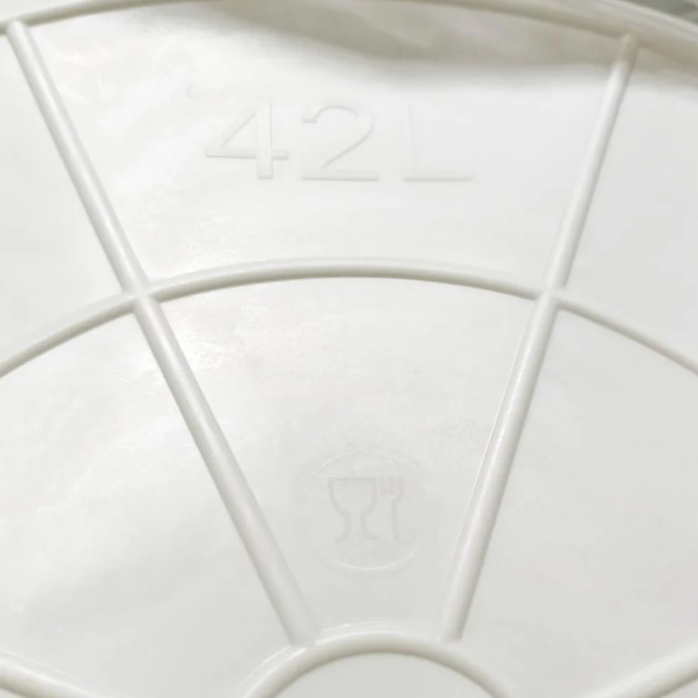 Pack 9 Capazos Blancos 42L Uso Alimentario Sin BPA Para Cocina y Hostelería | Hecho en España. Cumple Normativa Europea alimentaria. Resiste uso profesional intensivo en cocinas, restaurantes, cámaras